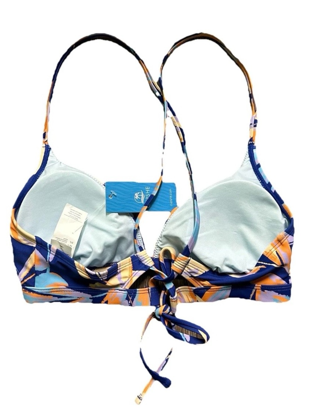 NWT Women’s Cupshe Multicolor Bikini Set Size Medium Blue Purple Orange - Picture 3 of 5